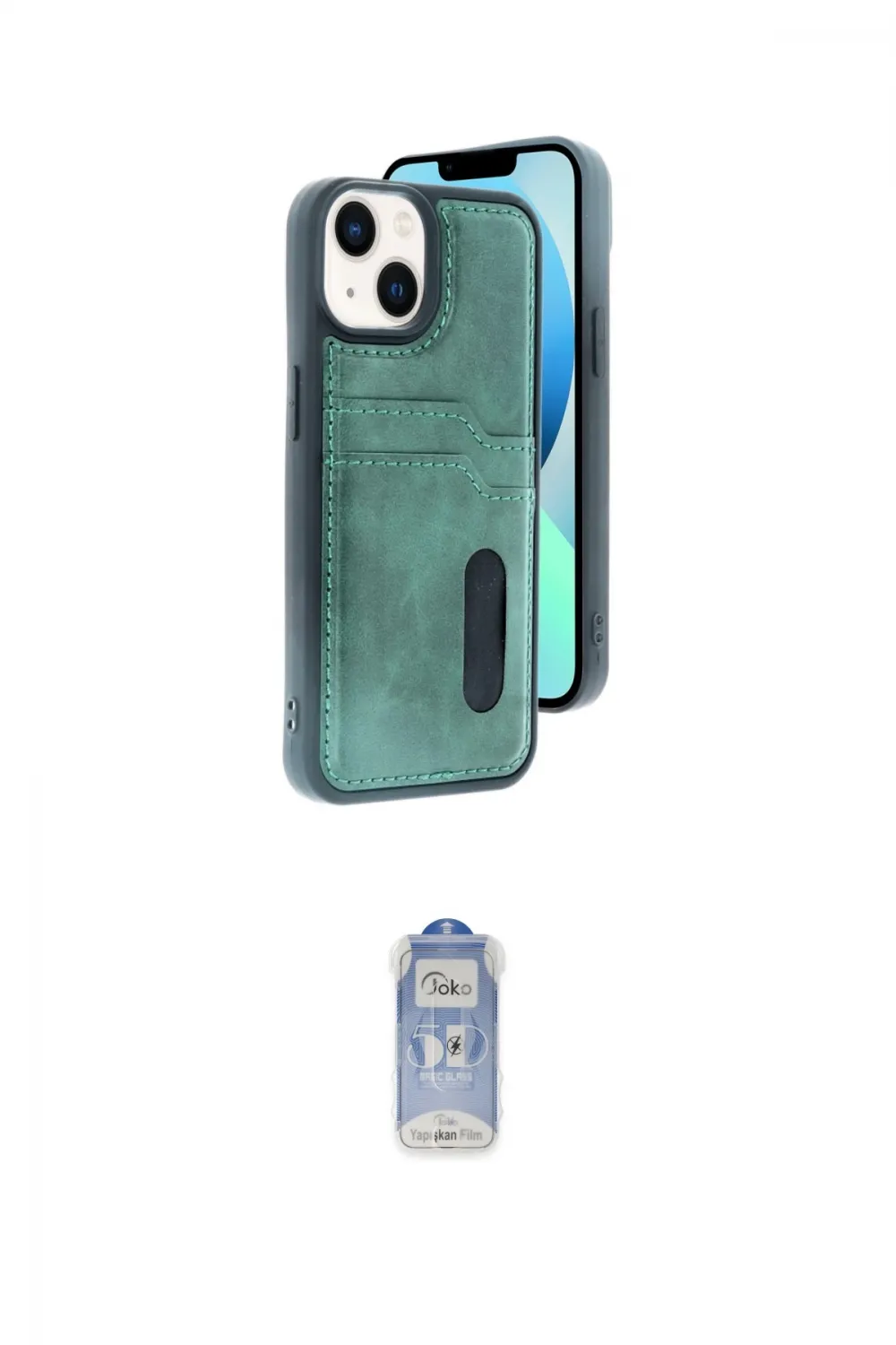 ieg™ iPhone 14 Kılıf Yörünge Işık Serisi - Siyah Joko Magic 5D Cam