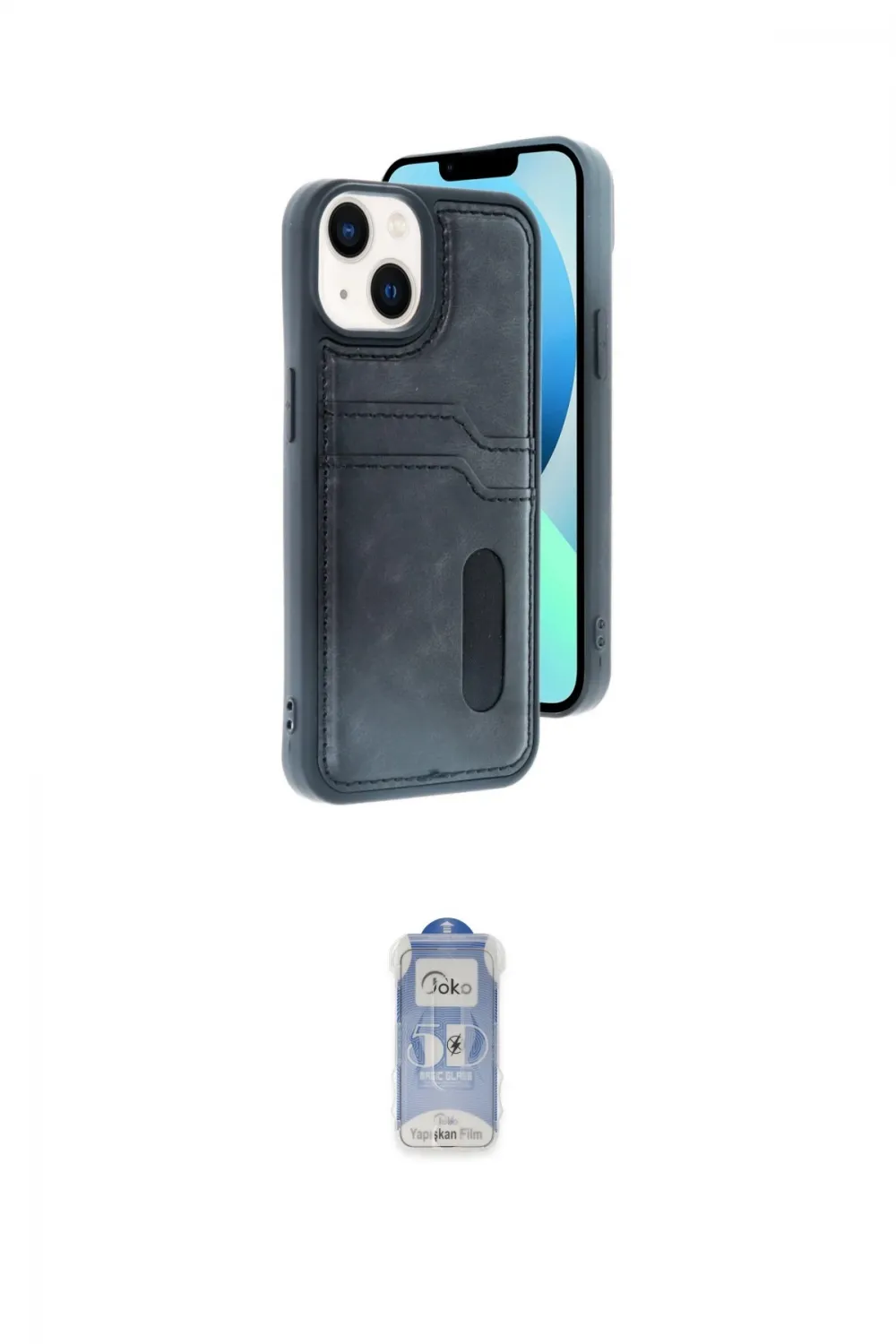 ieg™ iPhone 14 Kılıf Yörünge Işık Serisi - Siyah Joko Magic 5D Cam