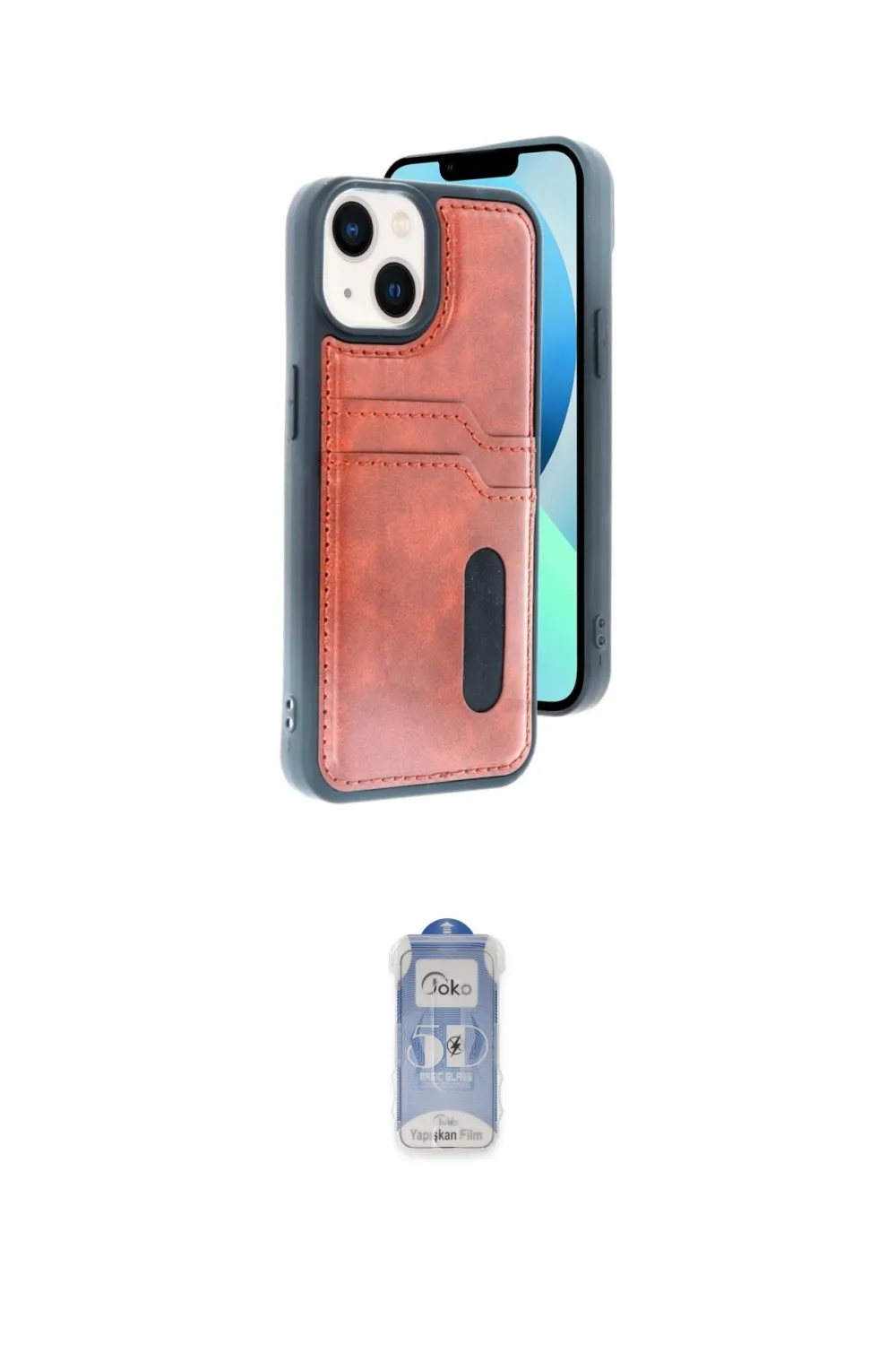 ieg™ iPhone 14 Kılıf Yörünge Işık Serisi - Siyah Joko Magic 5D Cam