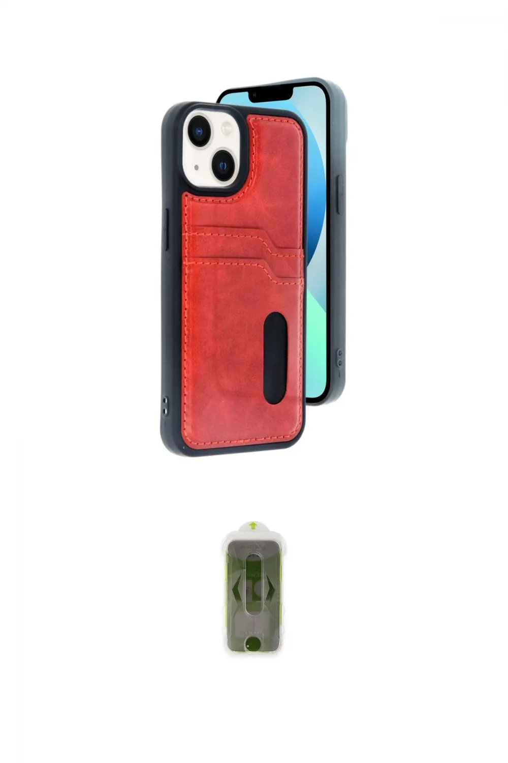 ieg™ iPhone 14 Kılıf Yörünge Işık Serisi - Siyah Joko Magic 5D Hayalet Cam
