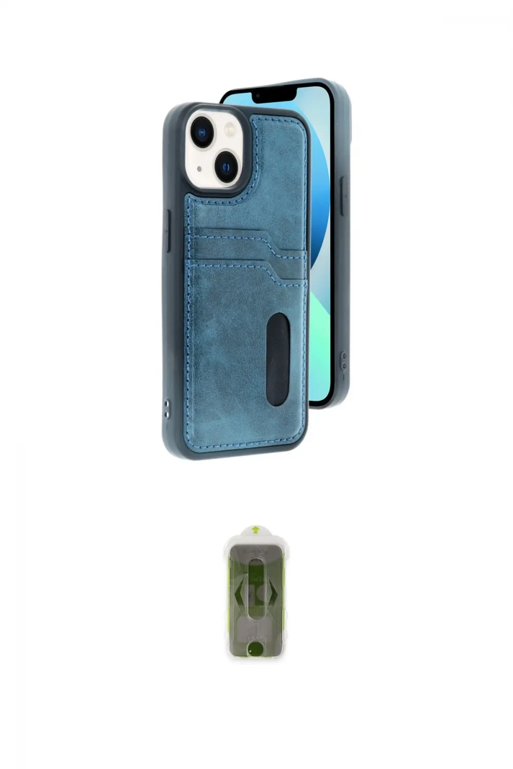 ieg™ iPhone 14 Kılıf Yörünge Işık Serisi - Siyah Joko Magic 5D Hayalet Cam