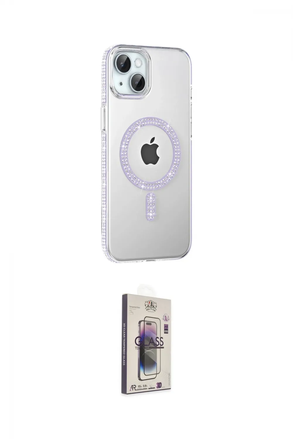 ieg™ iPhone 14 Kılıf Yörünge Koleksiyonu - Siyah Bilvis 3D Cam Ekran Koruyucu