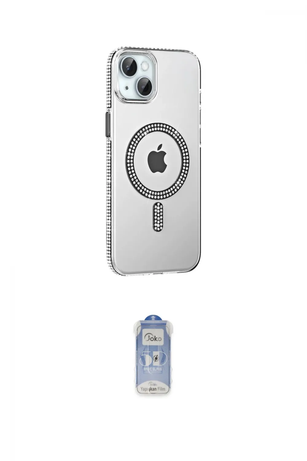 ieg™ iPhone 14 Kılıf Yörünge Koleksiyonu - Siyah Joko Magic 5D Cam