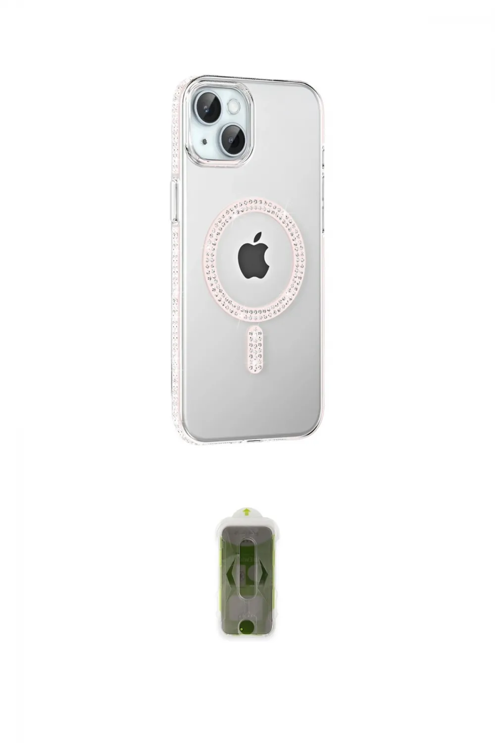 ieg™ iPhone 14 Kılıf Yörünge Koleksiyonu - Siyah Joko Magic 5D Hayalet Cam