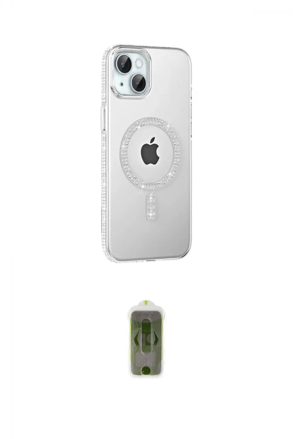 ieg™ iPhone 14 Kılıf Yörünge Koleksiyonu - Siyah Joko Magic 5D Hayalet Cam