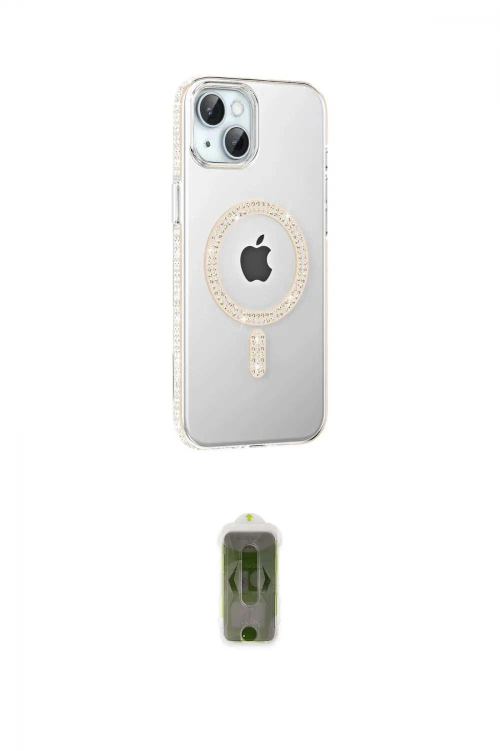 ieg™ iPhone 14 Kılıf Yörünge Koleksiyonu - Siyah Joko Magic 5D Hayalet Cam