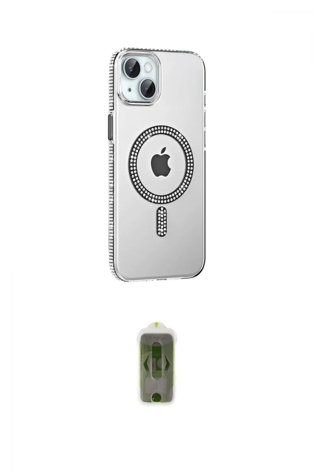 ieg™ iPhone 14 Kılıf Yörünge Koleksiyonu - Siyah Joko Magic 5D Hayalet Cam