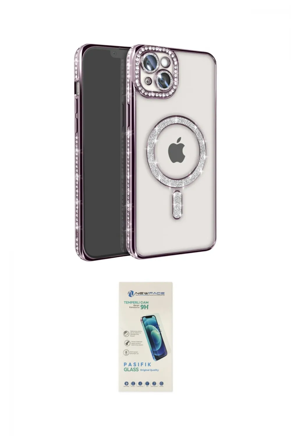 ieg™ iPhone 14 Kılıf Zirve Doku Prime - Şeffaf Pasifik Cam Ekran Koruyucu
