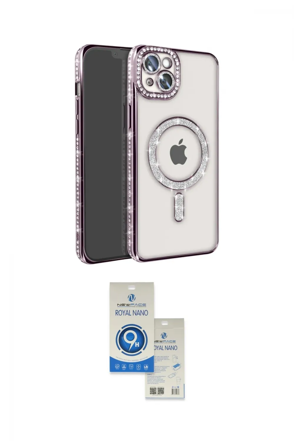 ieg™ iPhone 14 Kılıf Zirve Doku Prime - Şeffaf Royal Nano Ekran Koruyucu
