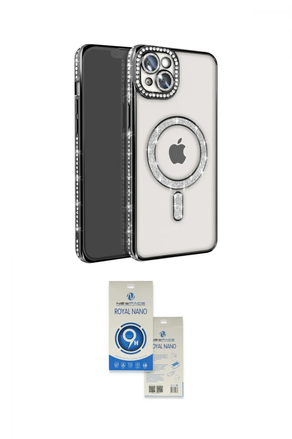 ieg™ iPhone 14 Kılıf Zirve Doku Prime - Şeffaf Royal Nano Ekran Koruyucu