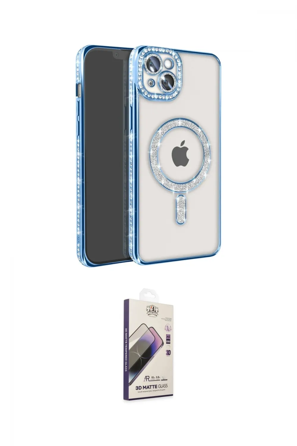 ieg™ iPhone 14 Kılıf Zirve Doku Prime - Siyah Bilvis 3D Mat Cam Ekran Koruyucu