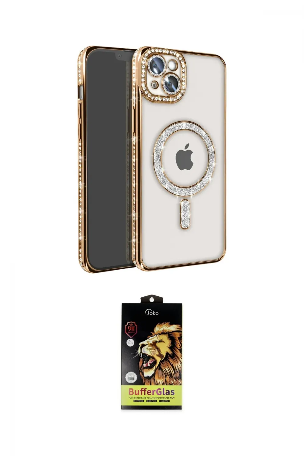 ieg™ iPhone 14 Kılıf Zirve Doku Prime - Siyah Buffer Cam Ekran Koruyucu