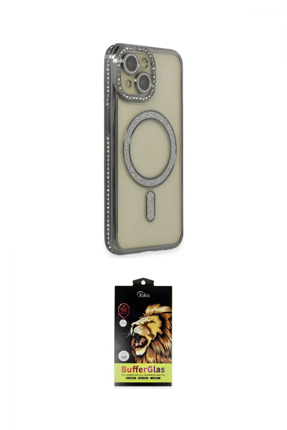 ieg™ iPhone 14 Kılıf Zirve Doku Prime - Siyah Buffer Cam Ekran Koruyucu