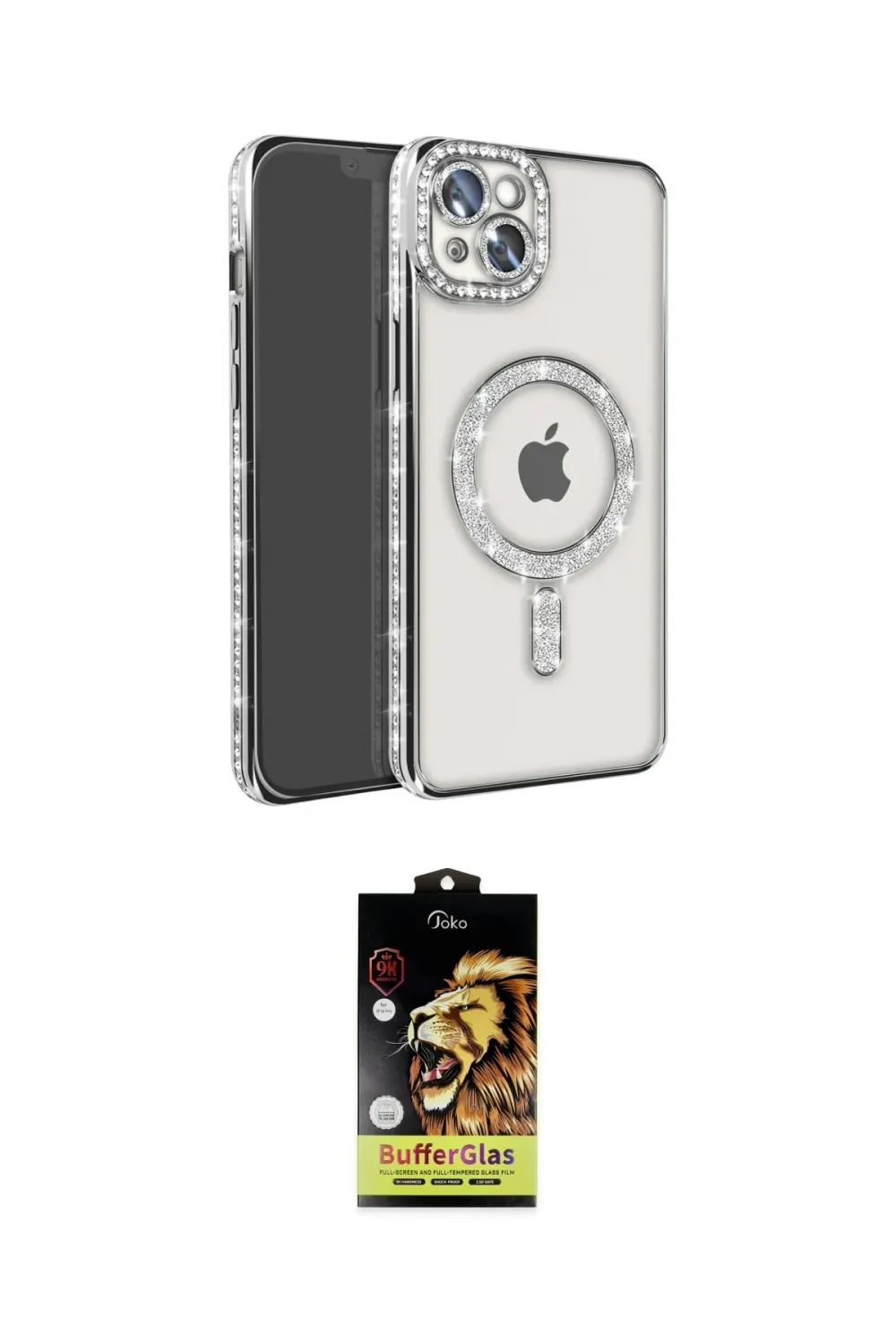 ieg™ iPhone 14 Kılıf Zirve Doku Prime - Siyah Buffer Cam Ekran Koruyucu