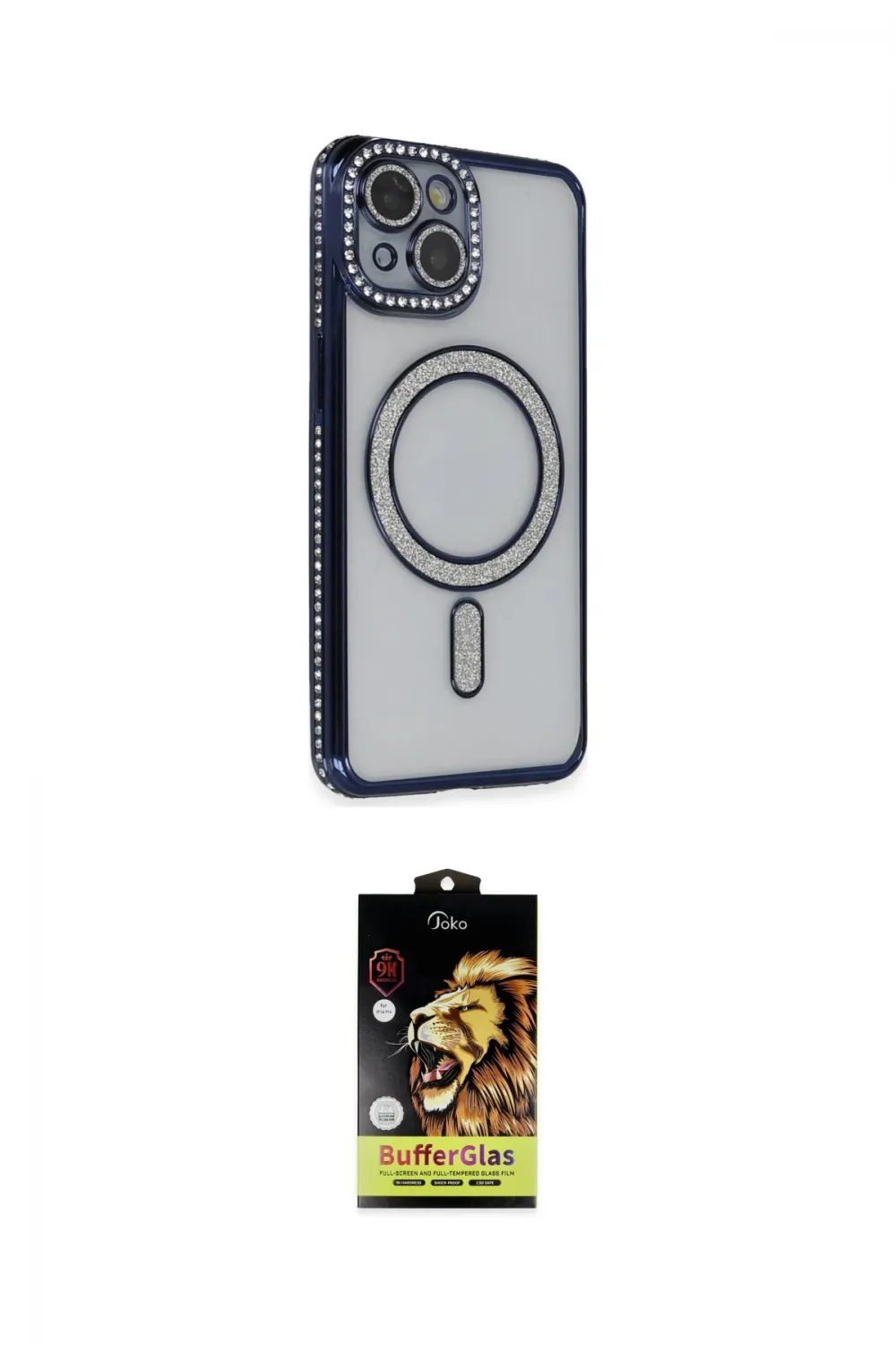 ieg™ iPhone 14 Kılıf Zirve Doku Prime - Siyah Buffer Cam Ekran Koruyucu