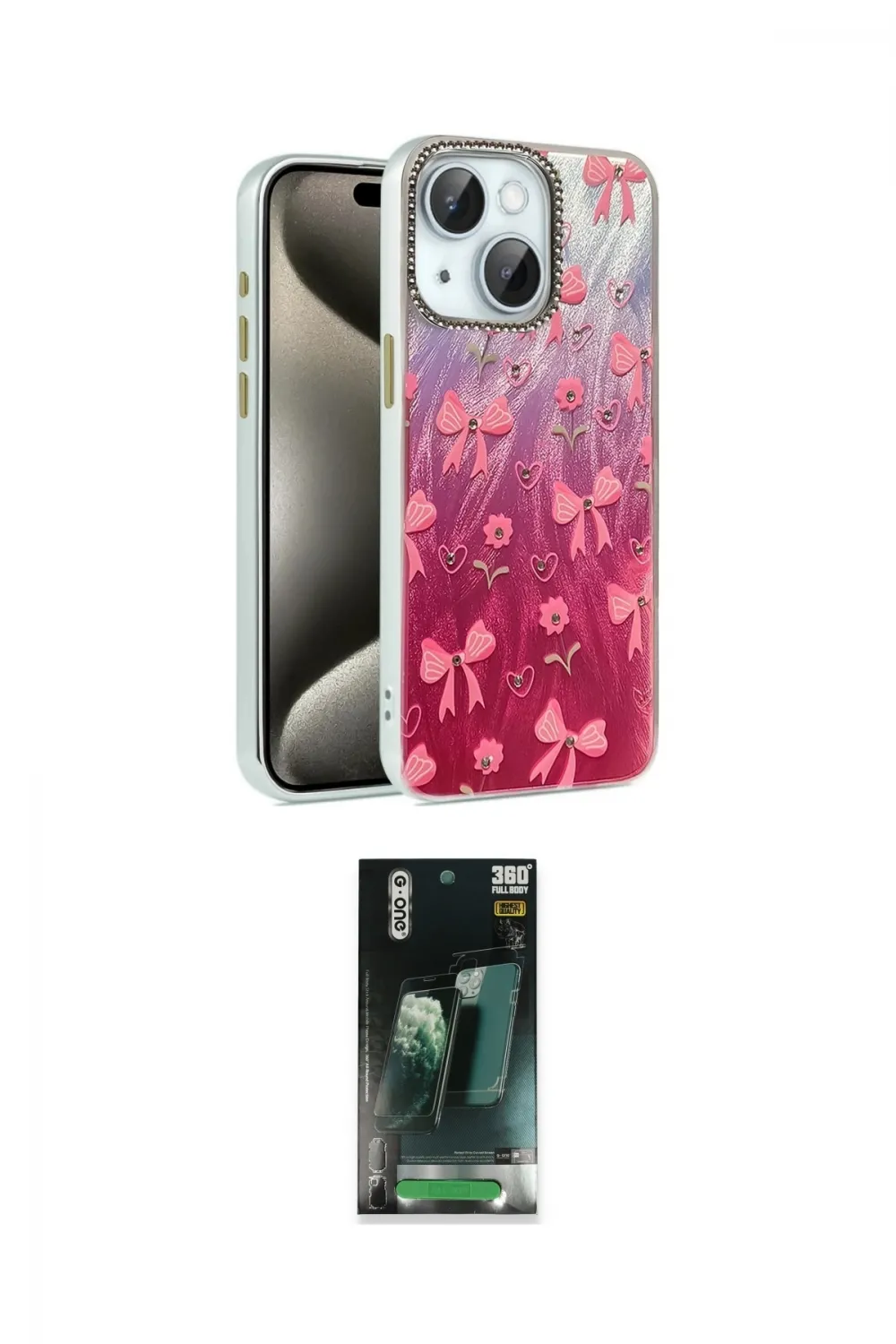 ieg™ iPhone 14 Kılıf Zirve Modern Prime - Şeffaf 360 Full Body Arka Koruyucu