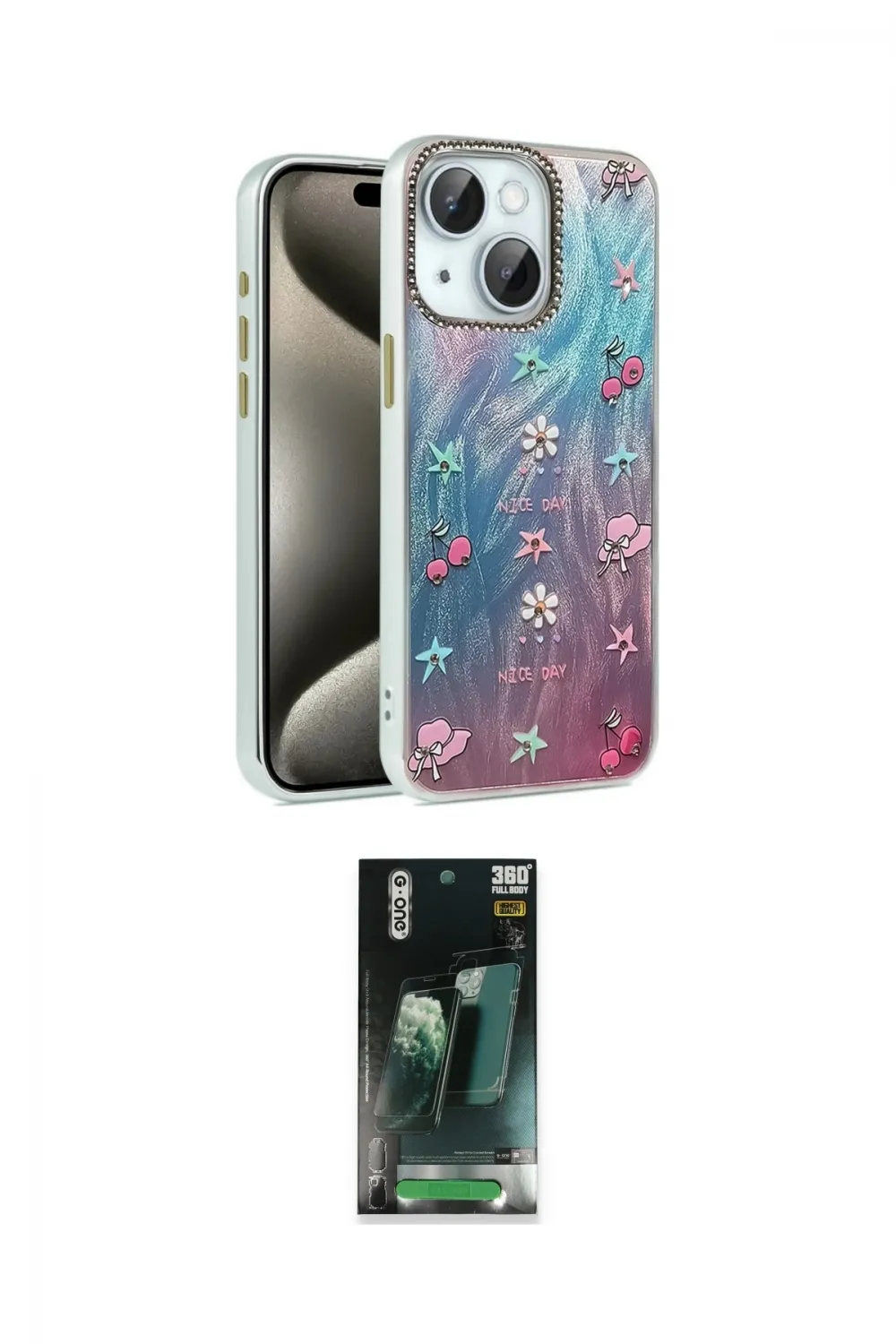 ieg™ iPhone 14 Kılıf Zirve Modern Prime - Şeffaf 360 Full Body Arka Koruyucu