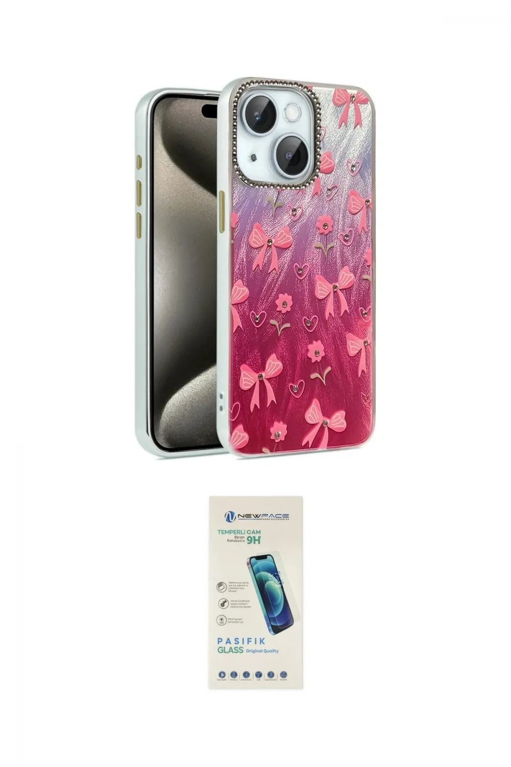 ieg™ iPhone 14 Kılıf Zirve Modern Prime - Şeffaf Pasifik Cam Ekran Koruyucu