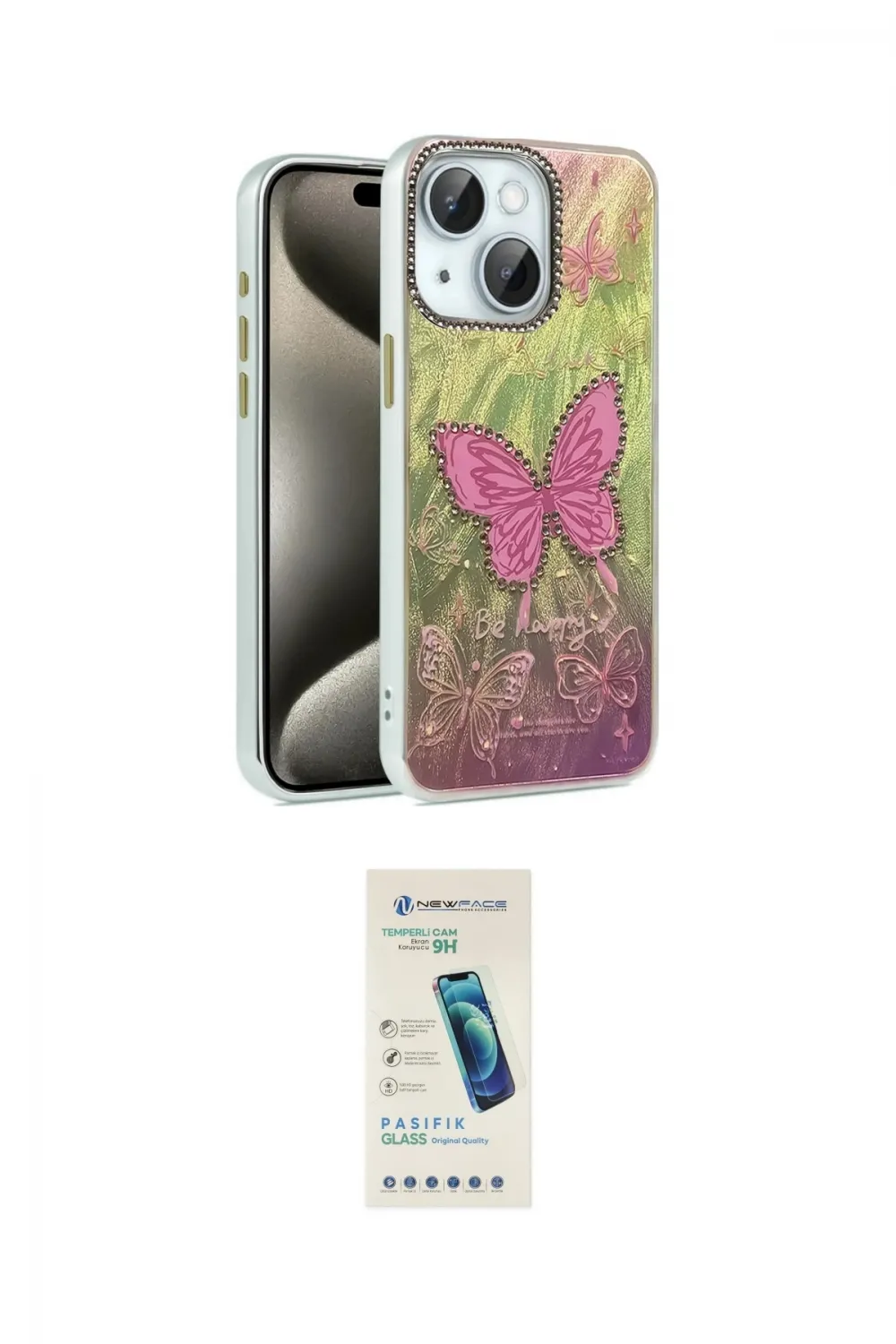 ieg™ iPhone 14 Kılıf Zirve Modern Prime - Şeffaf Pasifik Cam Ekran Koruyucu