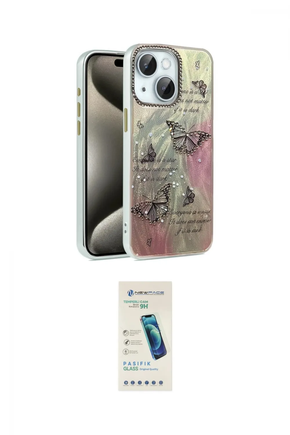 ieg™ iPhone 14 Kılıf Zirve Modern Prime - Şeffaf Pasifik Cam Ekran Koruyucu