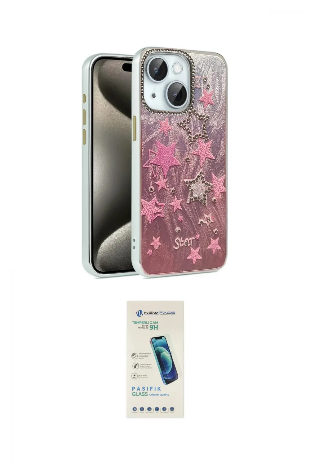 ieg™ iPhone 14 Kılıf Zirve Modern Prime - Şeffaf Pasifik Cam Ekran Koruyucu