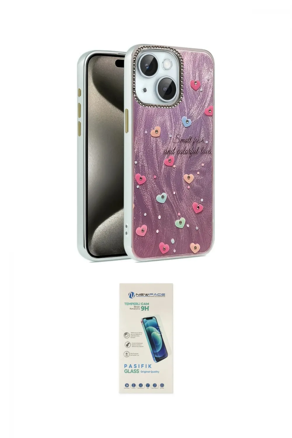 ieg™ iPhone 14 Kılıf Zirve Modern Prime - Şeffaf Pasifik Cam Ekran Koruyucu