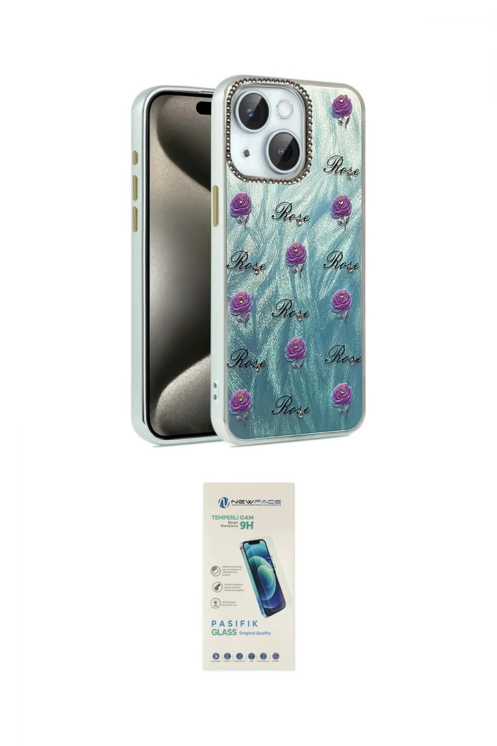 ieg™ iPhone 14 Kılıf Zirve Modern Prime - Şeffaf Pasifik Cam Ekran Koruyucu