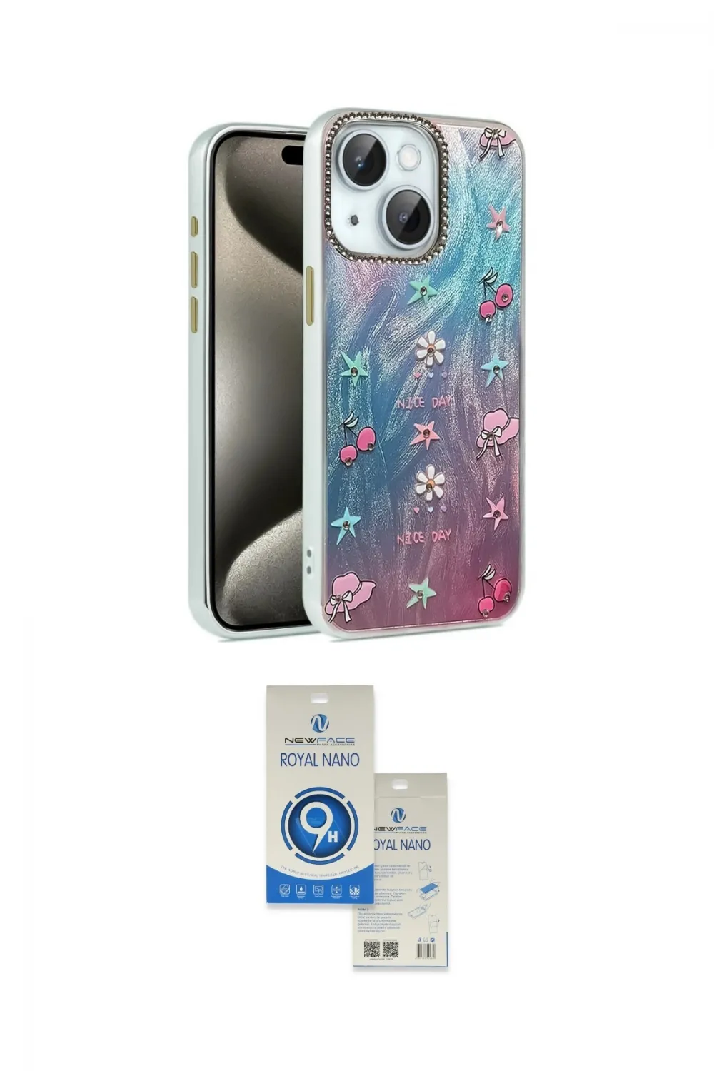 ieg™ iPhone 14 Kılıf Zirve Modern Prime - Şeffaf Royal Nano Ekran Koruyucu