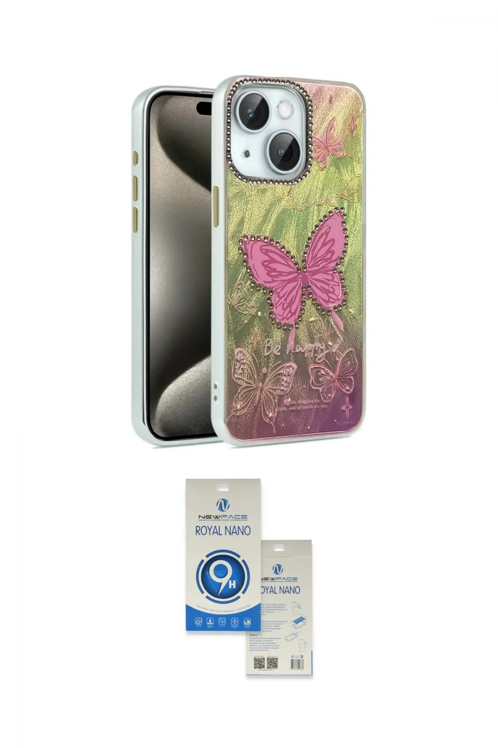 ieg™ iPhone 14 Kılıf Zirve Modern Prime - Şeffaf Royal Nano Ekran Koruyucu