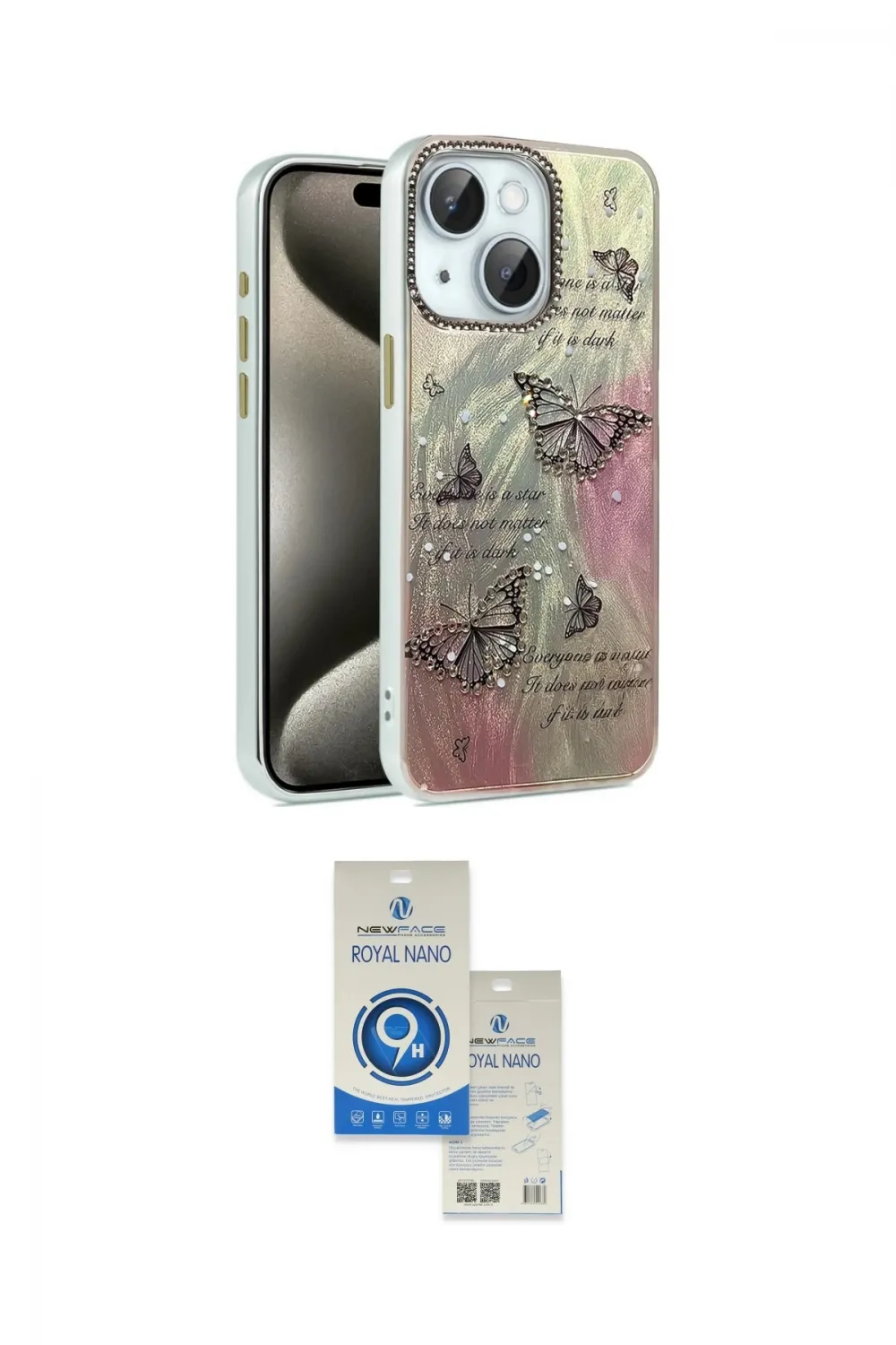 ieg™ iPhone 14 Kılıf Zirve Modern Prime - Şeffaf Royal Nano Ekran Koruyucu