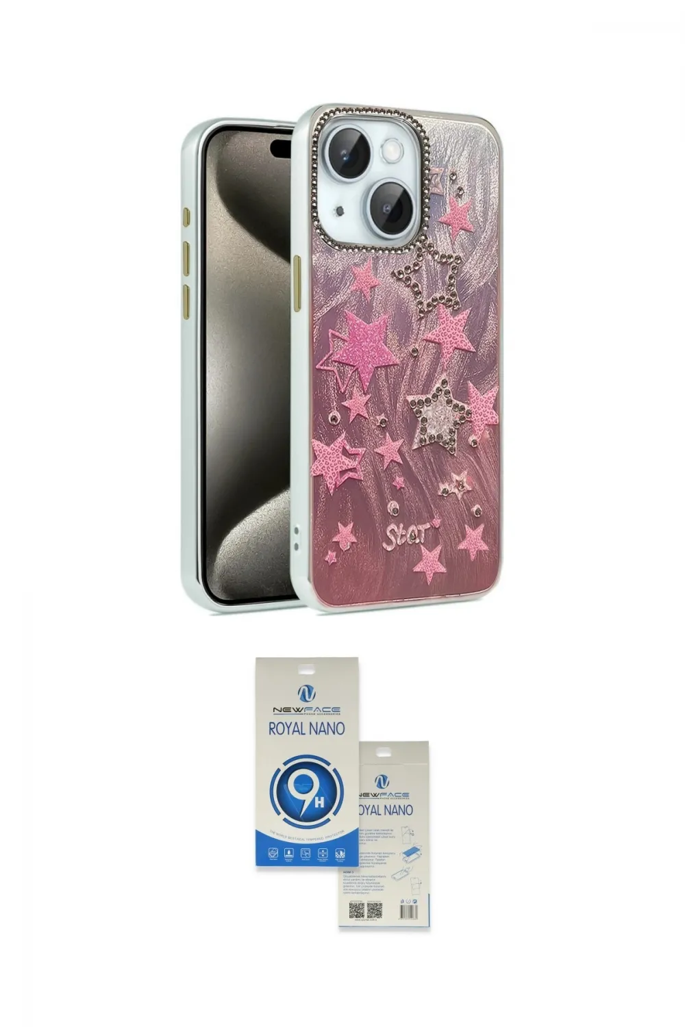 ieg™ iPhone 14 Kılıf Zirve Modern Prime - Şeffaf Royal Nano Ekran Koruyucu
