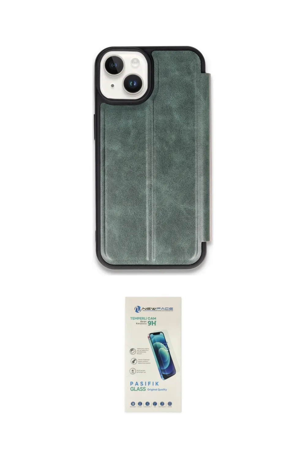 ieg™ iPhone 14 Kılıf Zirve Yansıma Serisi - Şeffaf Pasifik Cam Ekran Koruyucu
