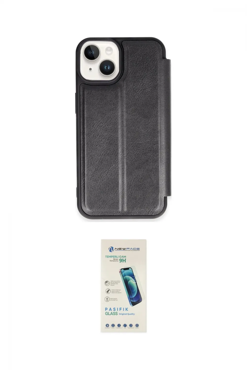 ieg™ iPhone 14 Kılıf Zirve Yansıma Serisi - Şeffaf Pasifik Cam Ekran Koruyucu