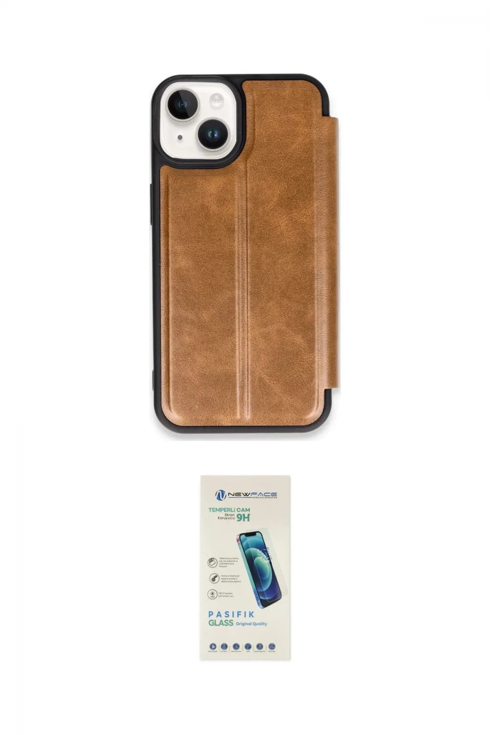 ieg™ iPhone 14 Kılıf Zirve Yansıma Serisi - Şeffaf Pasifik Cam Ekran Koruyucu