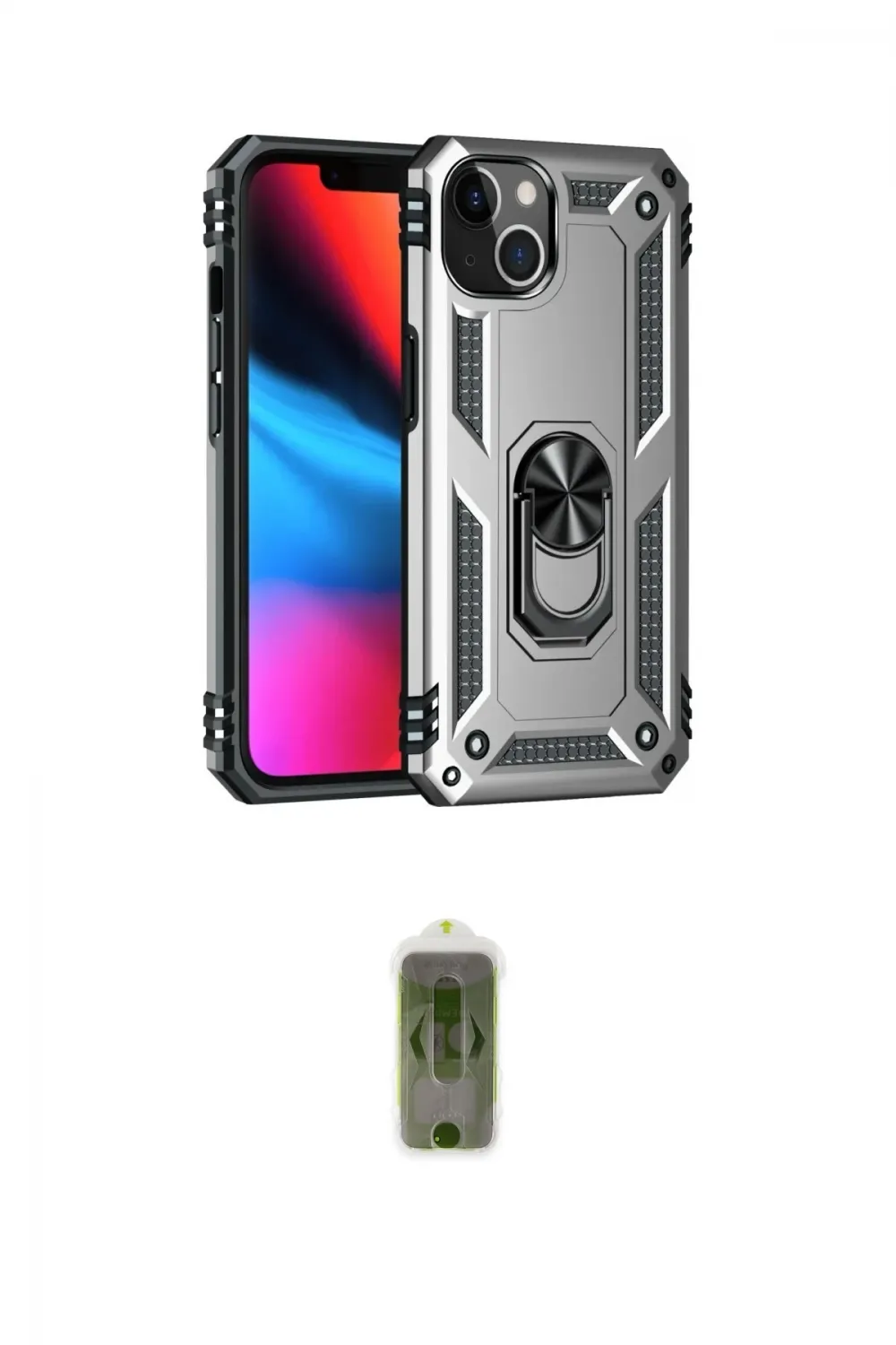 ieg™ iPhone 14 Plus Kılıf Ahenk Klasik Koleksiyonu - Siyah Joko Magic 5D Hayalet Cam