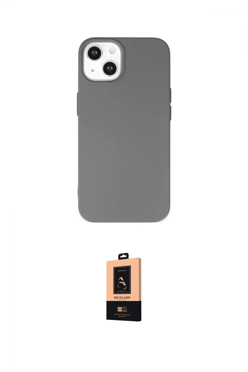 ieg™ iPhone 14 Plus Kılıf Ahenk Serisi - Şeffaf Maxco Cam Ekran Koruyucu