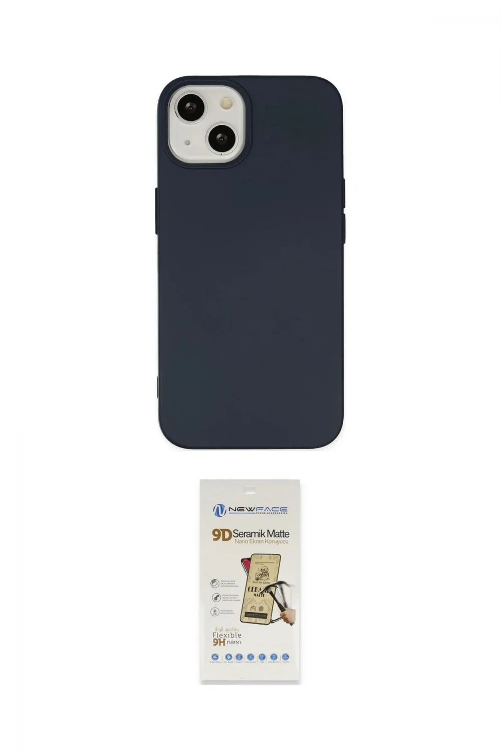 ieg™ iPhone 14 Plus Kılıf Ahenk Serisi - Siyah Mat Seramik Nano Ekran Koruyucu