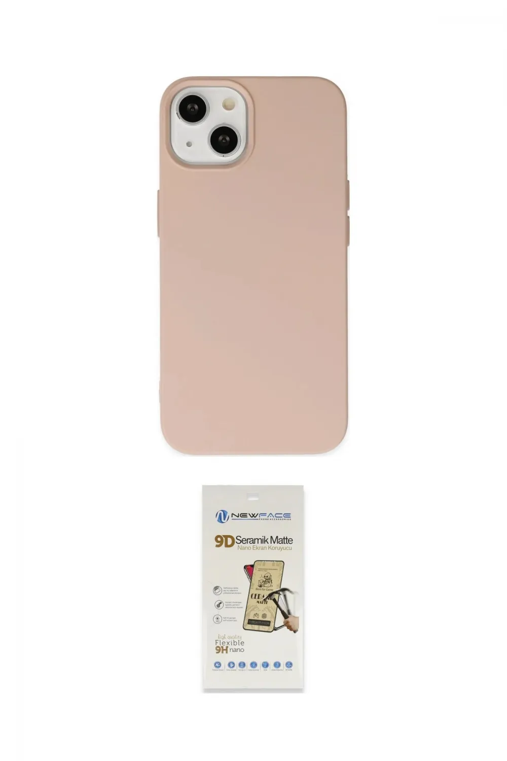 ieg™ iPhone 14 Plus Kılıf Ahenk Serisi - Siyah Mat Seramik Nano Ekran Koruyucu