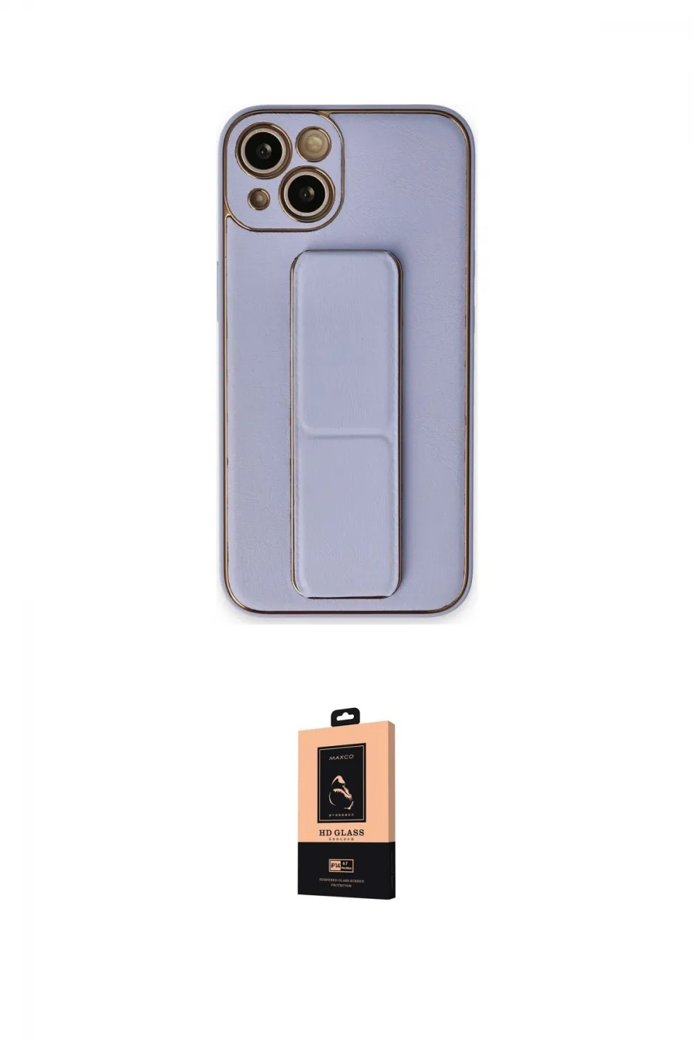 ieg™ iPhone 14 Plus Kılıf Akış Doku - Şeffaf Maxco Cam Ekran Koruyucu