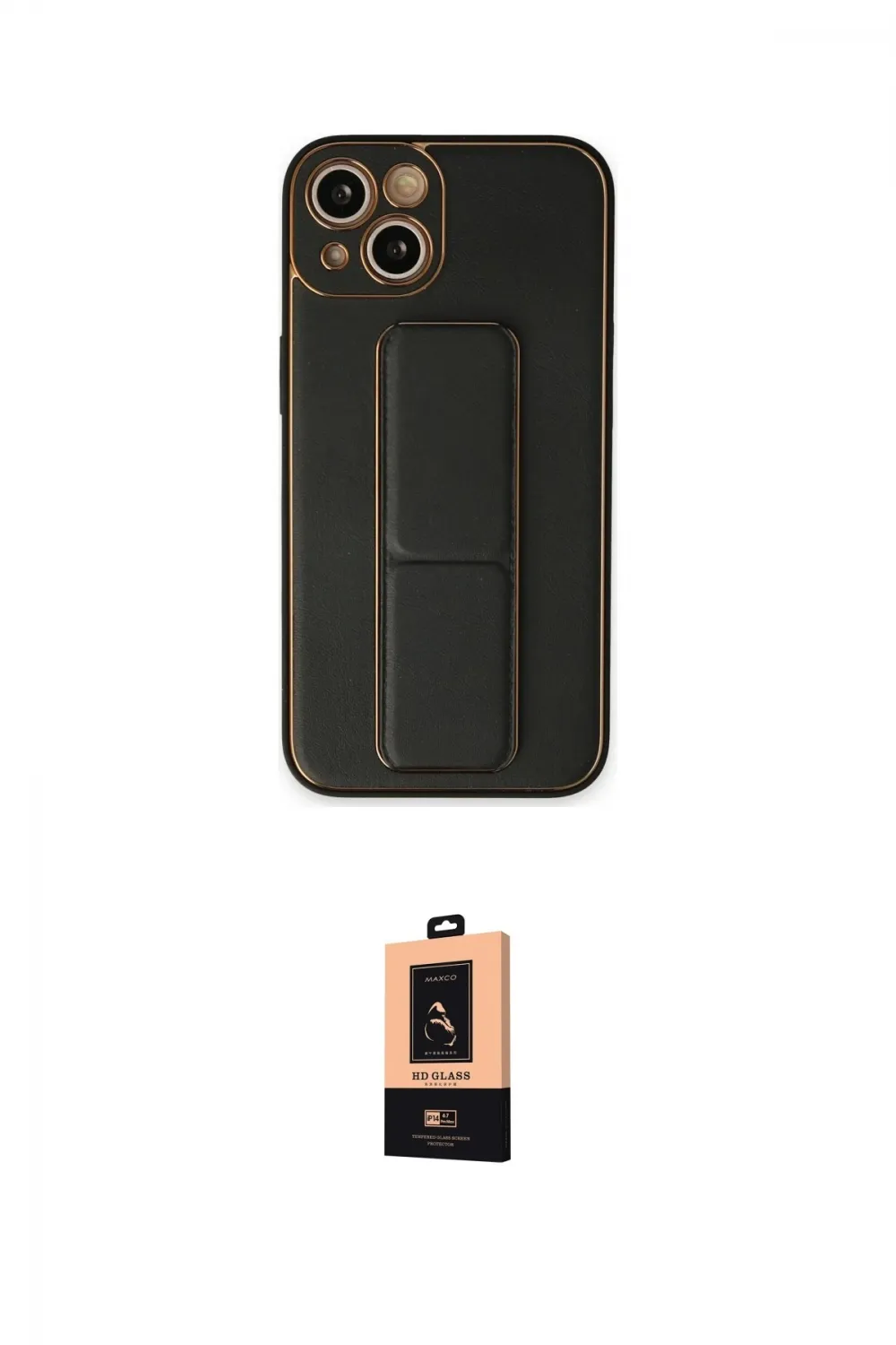 ieg™ iPhone 14 Plus Kılıf Akış Doku - Şeffaf Maxco Cam Ekran Koruyucu