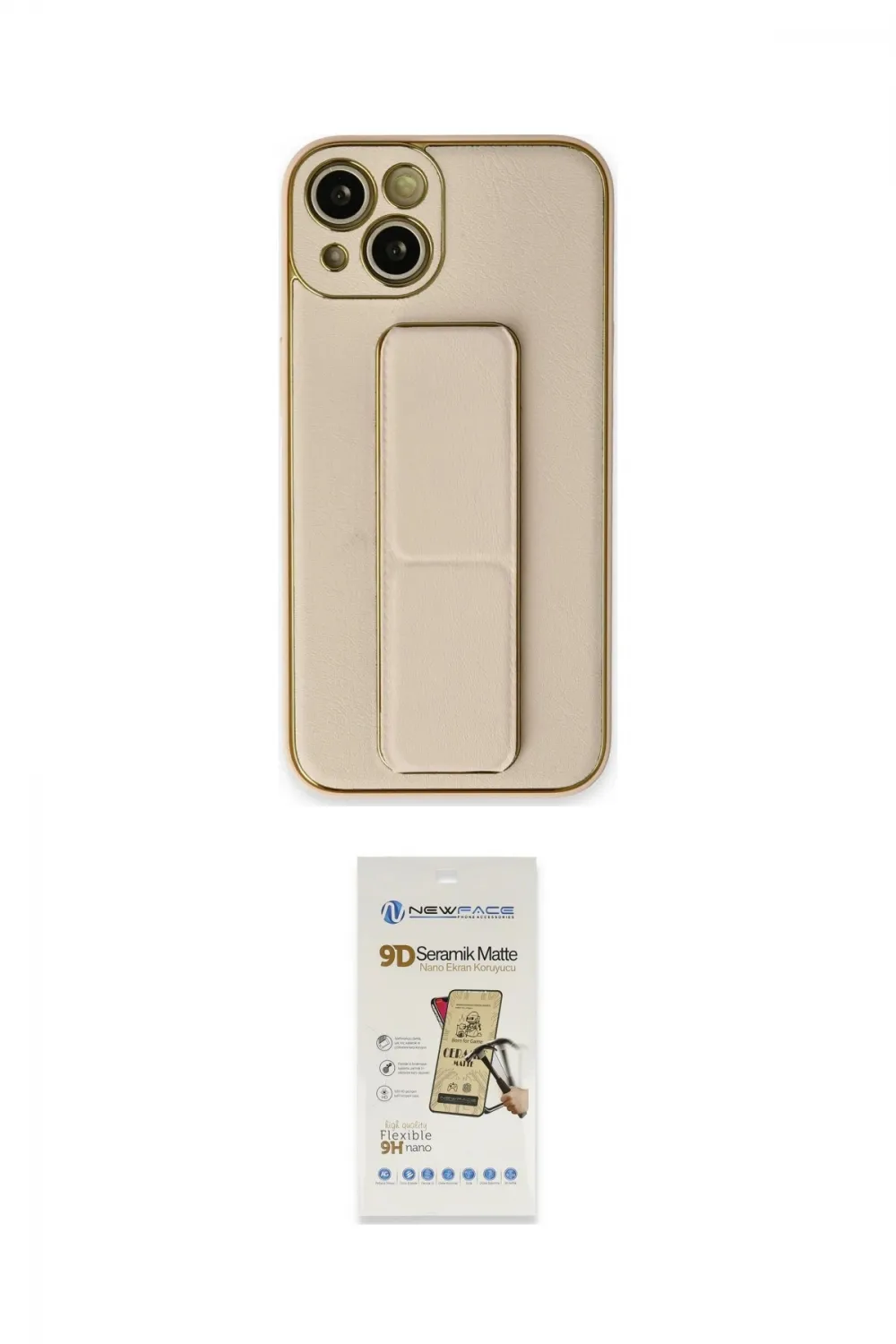 ieg™ iPhone 14 Plus Kılıf Akış Doku - Siyah Mat Seramik Nano Ekran Koruyucu