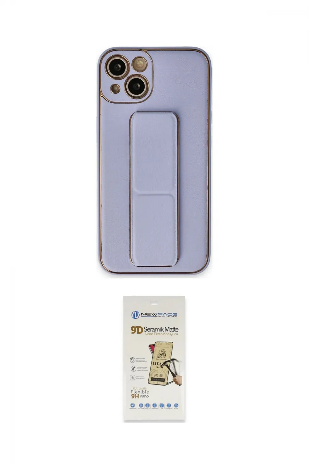 ieg™ iPhone 14 Plus Kılıf Akış Doku - Siyah Mat Seramik Nano Ekran Koruyucu