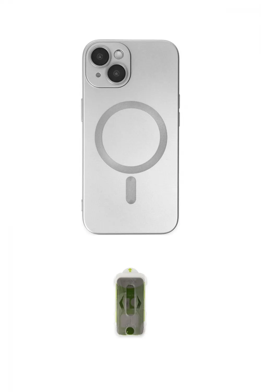 ieg™ iPhone 14 Plus Kılıf Akış Minimal Özel Seri - Siyah Joko Magic 5D Hayalet Cam