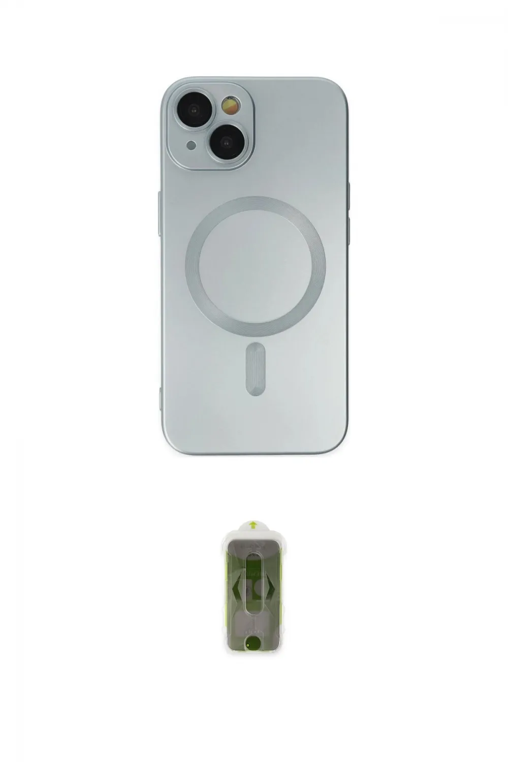 ieg™ iPhone 14 Plus Kılıf Akış Minimal Özel Seri - Siyah Joko Magic 5D Hayalet Cam