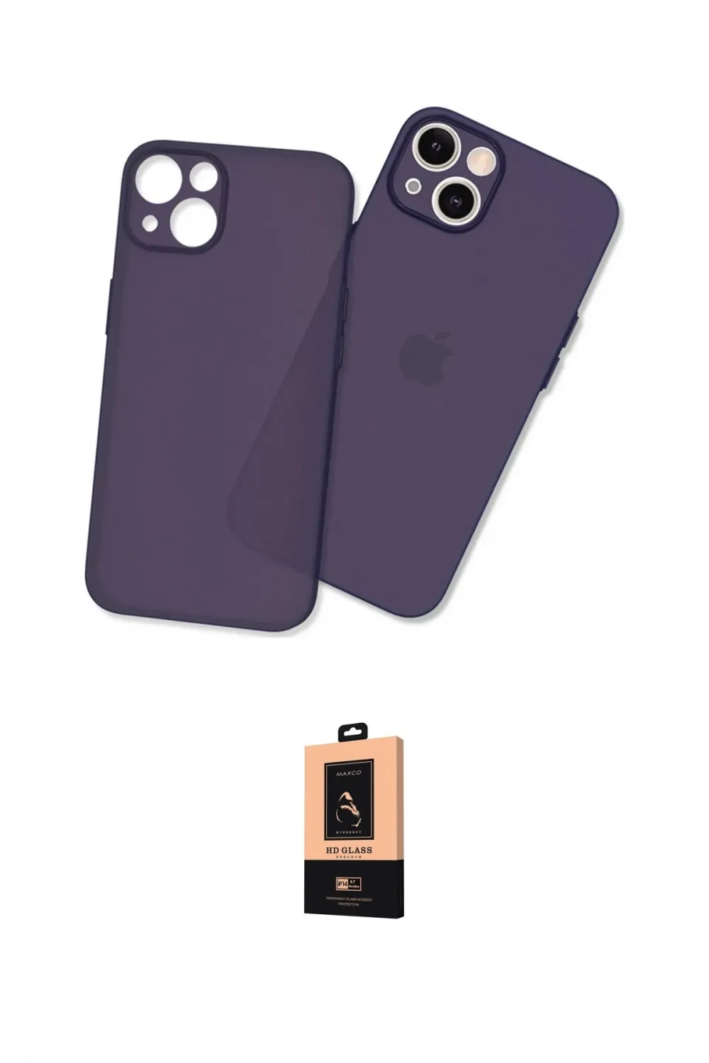 ieg™ iPhone 14 Plus Kılıf Atlas Minimal Prime - Şeffaf Maxco Cam Ekran Koruyucu