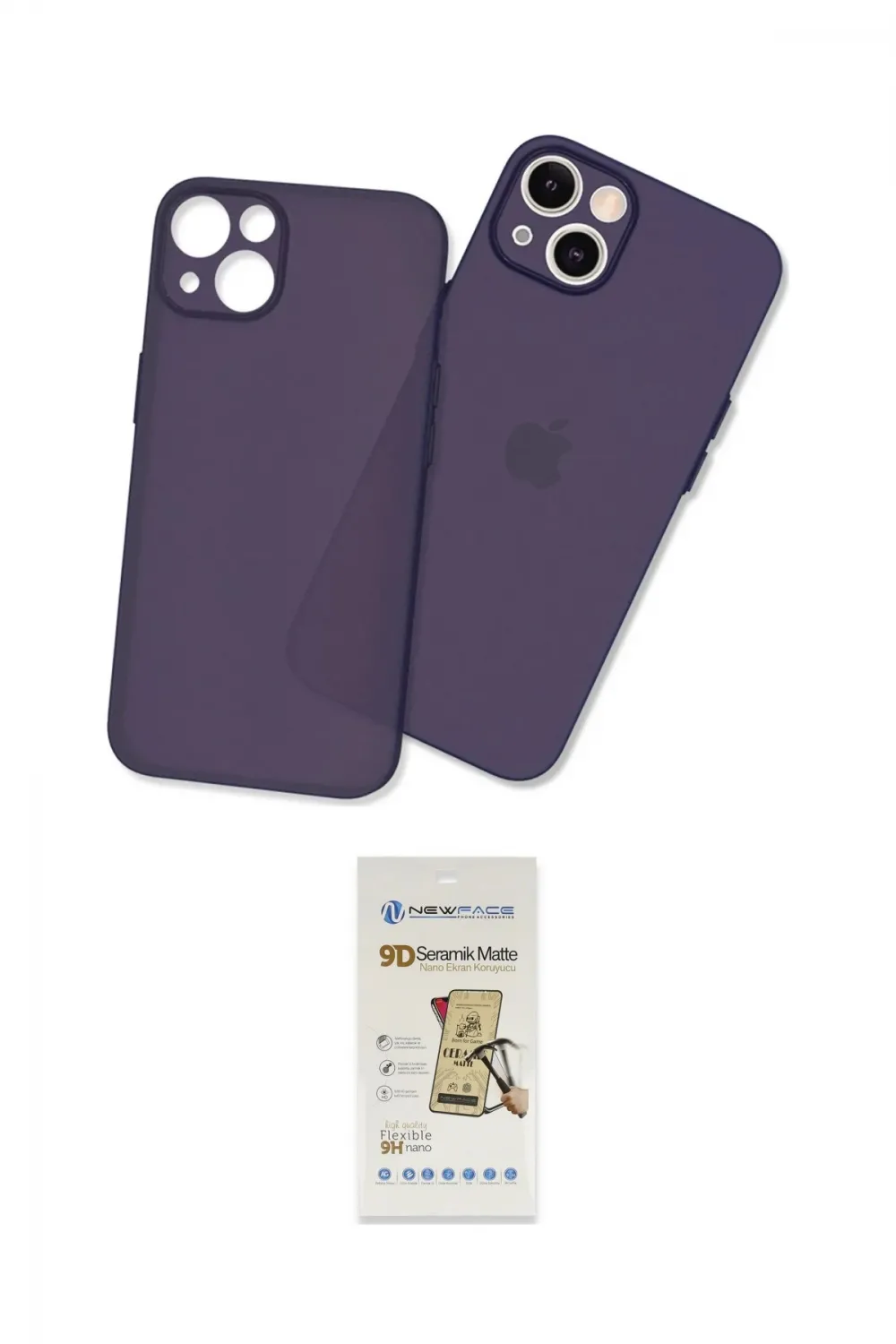 ieg™ iPhone 14 Plus Kılıf Atlas Minimal Prime - Siyah Mat Seramik Nano Ekran Koruyucu