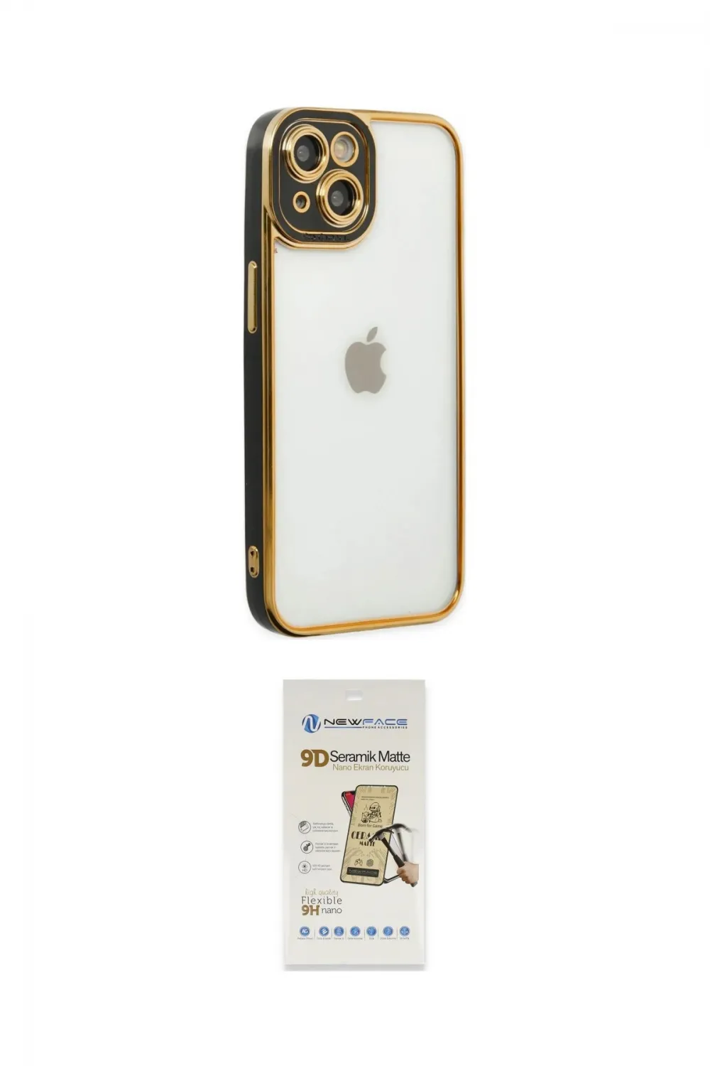 ieg™ iPhone 14 Plus Kılıf Çekirdek Klasik Serisi - Siyah Mat Seramik Nano Ekran Koruyucu