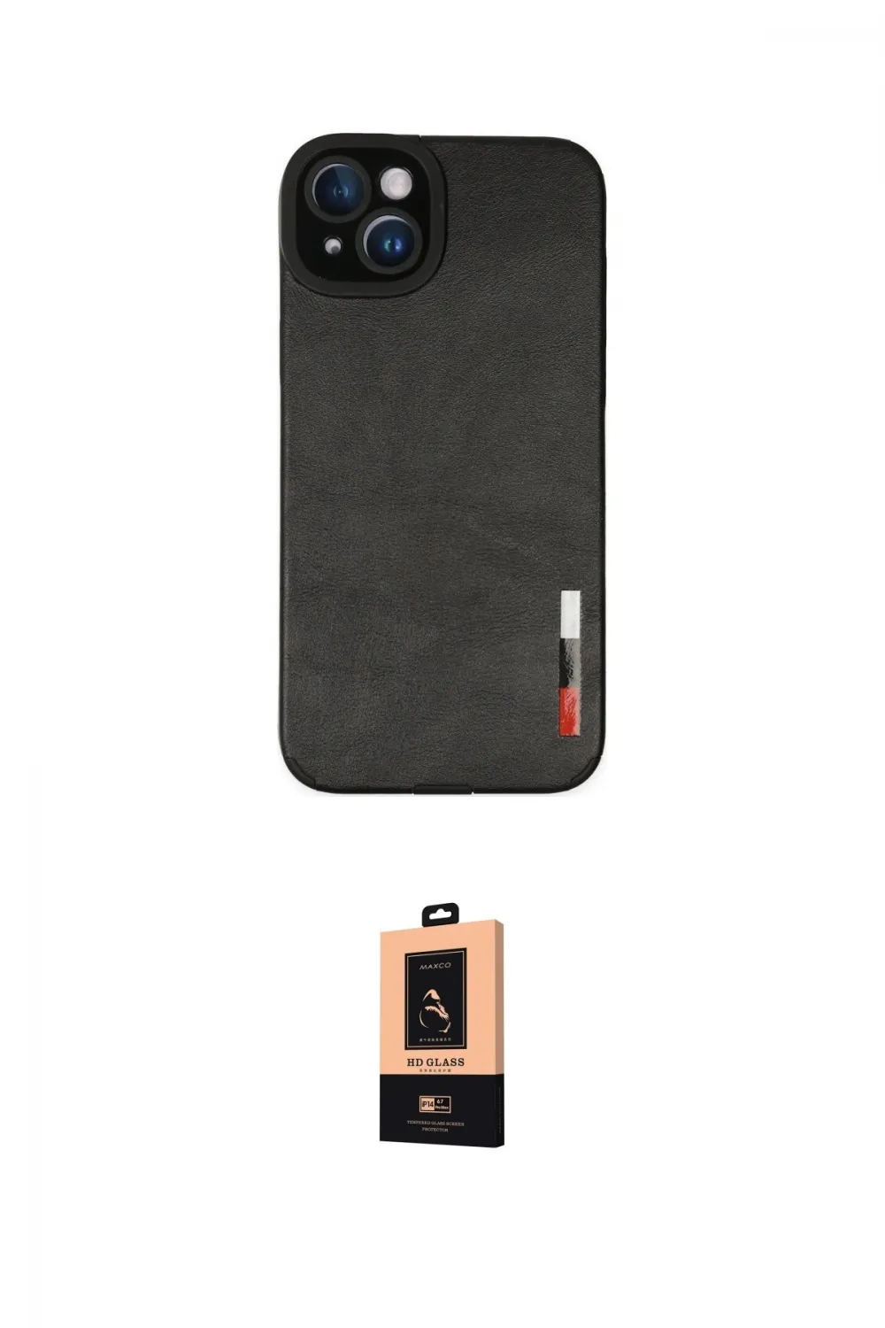 ieg™ iPhone 14 Plus Kılıf Doruk Asil Koleksiyonu - Şeffaf Maxco Cam Ekran Koruyucu