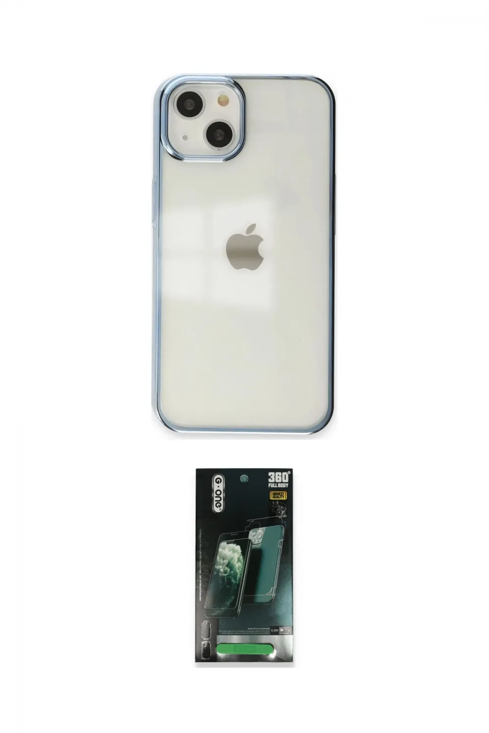 ieg™ iPhone 14 Plus Kılıf Doruk Doku Prime - Siyah 360 Mat Full Body Arka Koruyucu