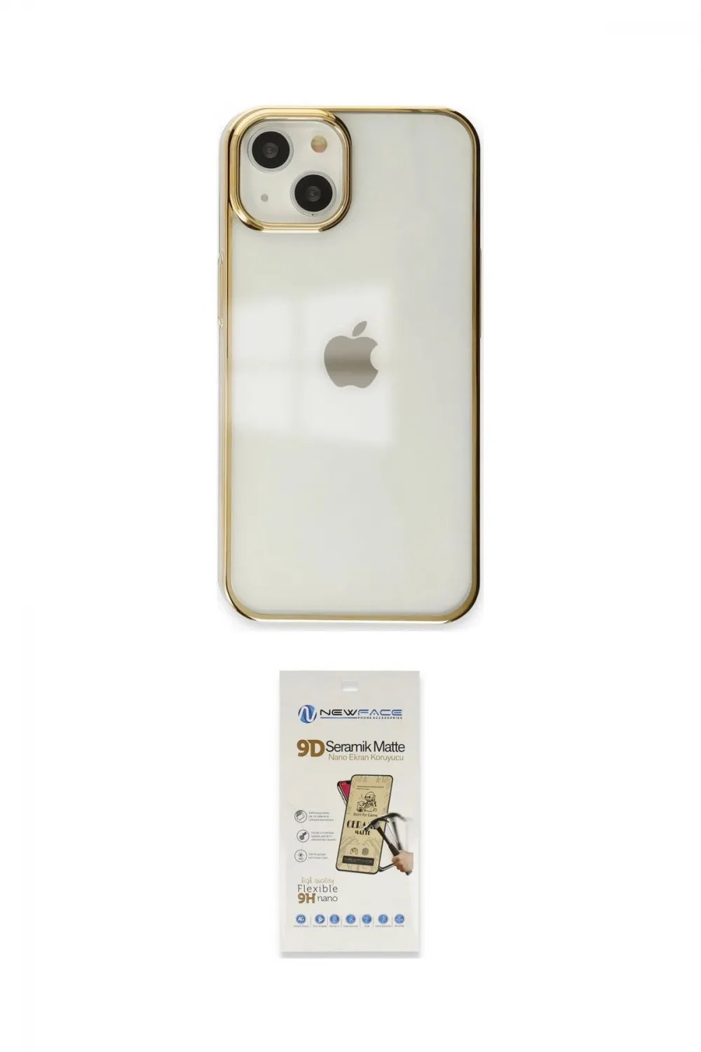 ieg™ iPhone 14 Plus Kılıf Doruk Doku Prime - Siyah Mat Seramik Nano Ekran Koruyucu